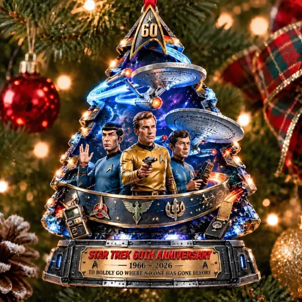 Star Trek 60th Anniversary Ornament 1966-2026 Collectible Light-Up Decoration