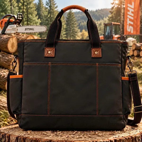 STIHL 100 Years Anniversary Tote Bag Canvas Backpack Black Orange 1926-2026