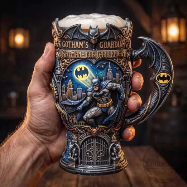 Batman Gotham Guardian Collectible Beer Mug Stein Ceramic Dark Knight Arkham