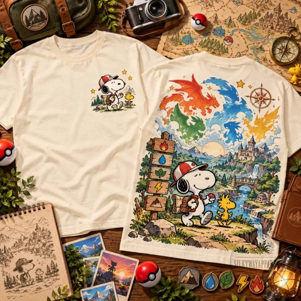 Snoopy Dragons Fantasy Graphic T-Shirt 3 Snoopy Dragons Fantasy Graphic T-Shirt