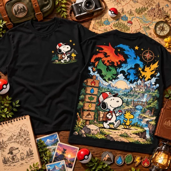 Snoopy Dragons Fantasy Graphic T-Shirt 4 Snoopy Dragons Fantasy Graphic T-Shirt