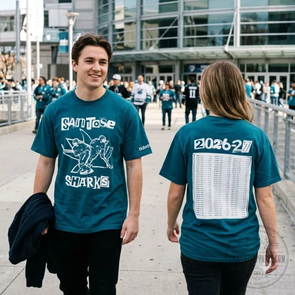 San Jose Sharks 2026-2027 Opening Night SGA T-Shirt 2 San Jose Sharks 2026-2027 Opening Night SGA T-Shirt