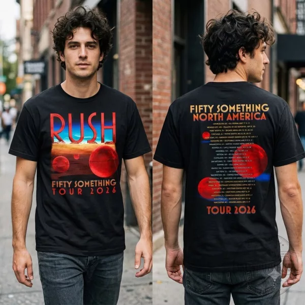 Rush Fifty Something Tour 2026 Merch Spheres T-Shirt Sweatshirt Hoodie