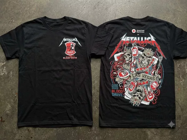 2026 Metallica x Red Cross Squindo Las Vegas Exclusive T-shirt